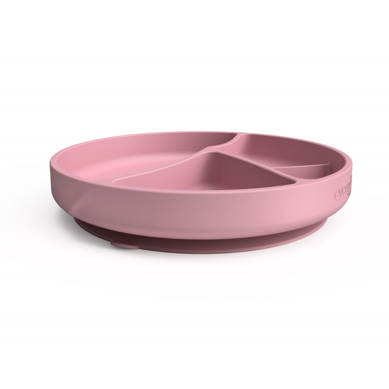 Κολλητικό πιάτο σιλικόνης σε ροζ χρώμα  114974