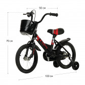 Anais 14 παιδικό ποδήλατο σε μαύρο χρώμα ZIZITO 115021 3