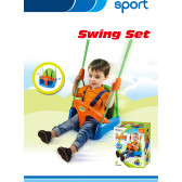 Κούνια μωρού με σανίδα ασφαλείας και ζώνες King Sport 115145 6