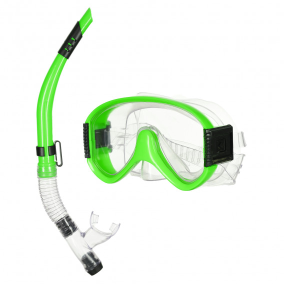 Σετ μάσκας κατάδυσης με αναπνευστήρα, πράσινο HL 116120 