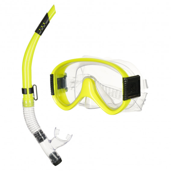 Σετ μάσκας κατάδυσης με αναπνευστήρα, κίτρινο HL 116124 