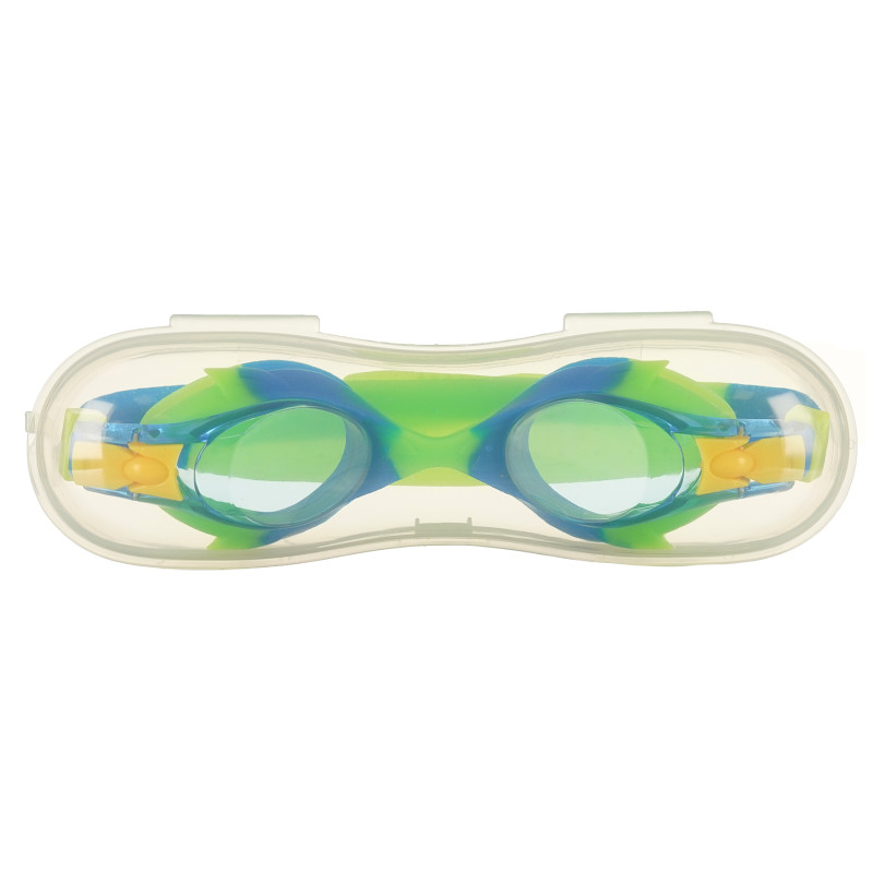Γυαλιά κολύμβησης με θήκη αποθήκευσης, πράσινο / μπλε  116193