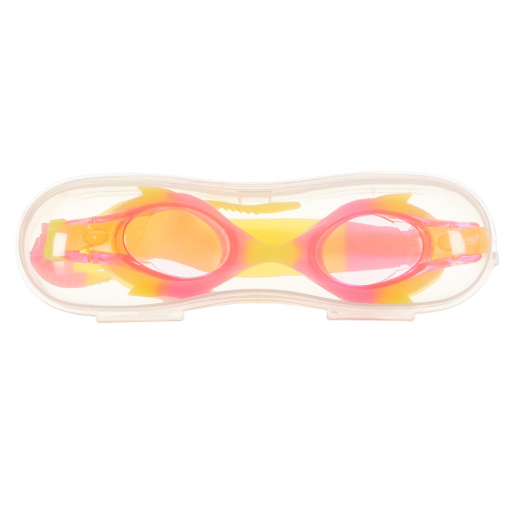 Γυαλιά κολύμβησης με θήκη αποθήκευσης, κίτρινο / ροζ HL 116196 