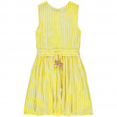 Αμάνικο φόρεμα με κίτρινες και άσπρες ρίγες για κορίτσια Name it 116458 