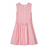 Αμάνικο φόρεμα ροζ και άσπρες ρίγες για κορίτσια Name it 116459 