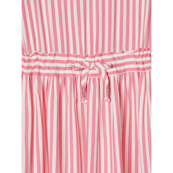 Αμάνικο φόρεμα ροζ και άσπρες ρίγες για κορίτσια Name it 116461 3