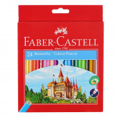 24 μολύβια κάστρο σε διαφορετικά χρώματα Faber Castell 117254 2