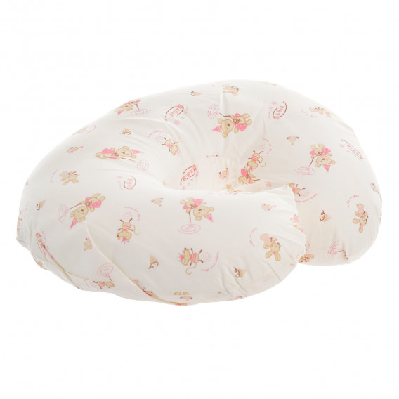  Βαμβακερό μαξιλάρι θηλασμού 55 x 45 x 18 cm, λευκό και ροζ Mycey 117492 4