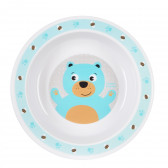 Σετ φαγητού με αρκούδα - μπλε, πλαστικό σε μπολ: 270 ml. ανά φλιτζάνι: 170 ml Canpol 117730 5