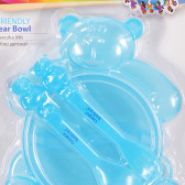 Σετ φαγητού Αρκούδα, μπλε, πλαστικό 140 ml Canpol 118541 4