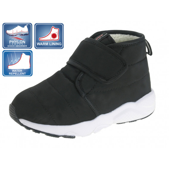 Αδιάβροχες υφασμάτινες μπότες, μαύρες Beppi 12326 