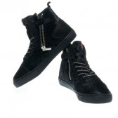 Αθλητικά παπούτσια για κορίτσια σε μαύρο χρώμα με φερμουάρ και κορδόνια Colmar 12383 