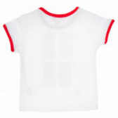 Λευκό t-shirt με κόκκινο περίγραμμα και στάμπα, για κορίτσι Chicco 126744 2