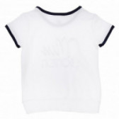 Λευκή κοντομάνικη μπλούζα με μπλε άκρα, για αγόρι Chicco 126752 2