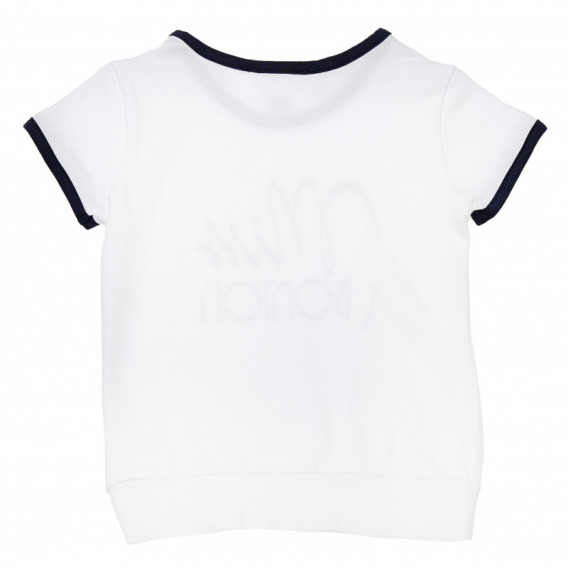 Λευκή κοντομάνικη μπλούζα με μπλε άκρα, για αγόρι Chicco 126752 2