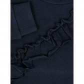 Βαμβακερή μπλούζα με βολάν για κορίτσια - σκούρο μπλε Name it 127963 3