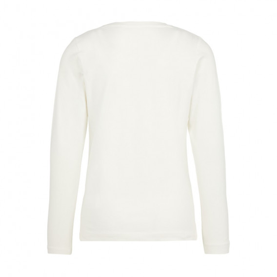 Λευκή βιολογική βαμβακερή μπλούζα με τη λέξη Vendredi για κορίτσια Name it 127989 2