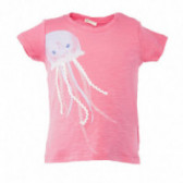 Βαμβακερή μπλούζα μωρού για κορίτσια, ροζ Benetton 131027 