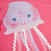 Βαμβακερή μπλούζα μωρού για κορίτσια, ροζ Benetton 131029 2