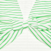 Κοντομάνικο Βαμβακερό μπλουζάκι για κορίτσι, λευκό και πράσινο Benetton 131215 3