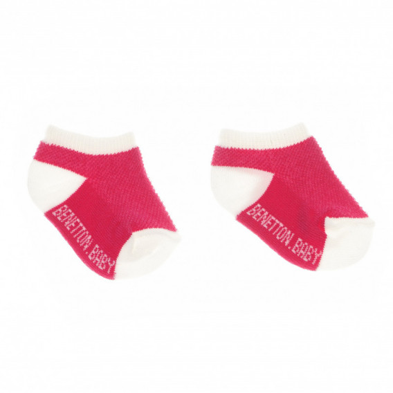 Ροζ παιδικές κάλτσες για κορίτσια Benetton 132371 2