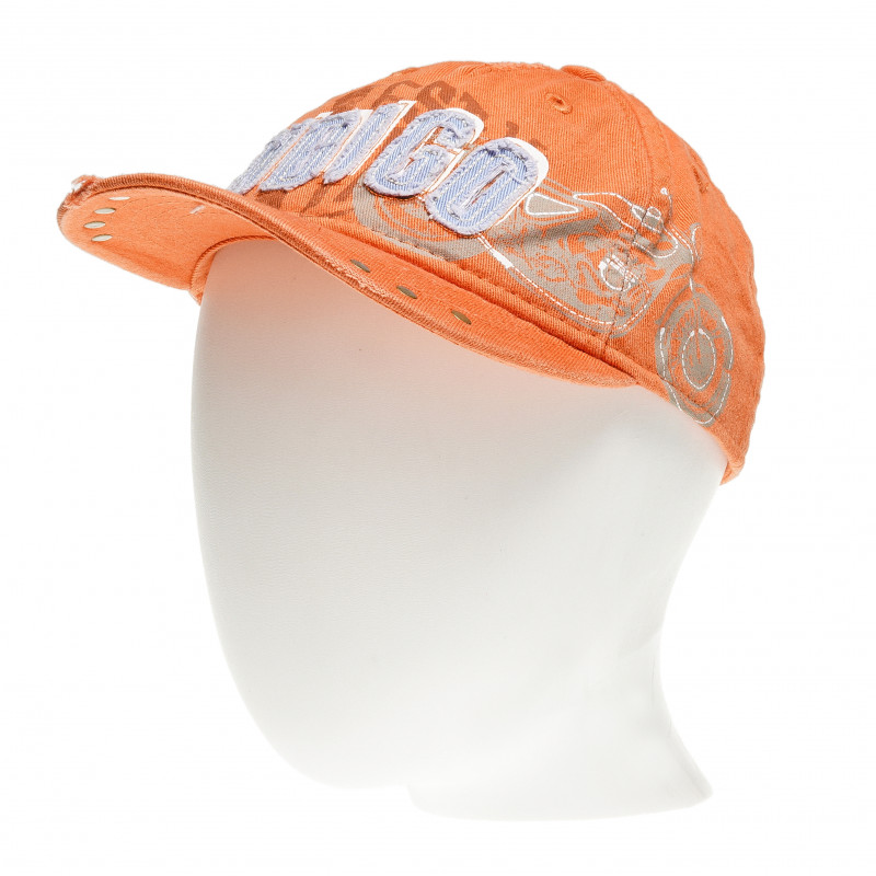 Βαμβακερό καπέλο με γείσο για αγόρι, πορτοκαλί  136993