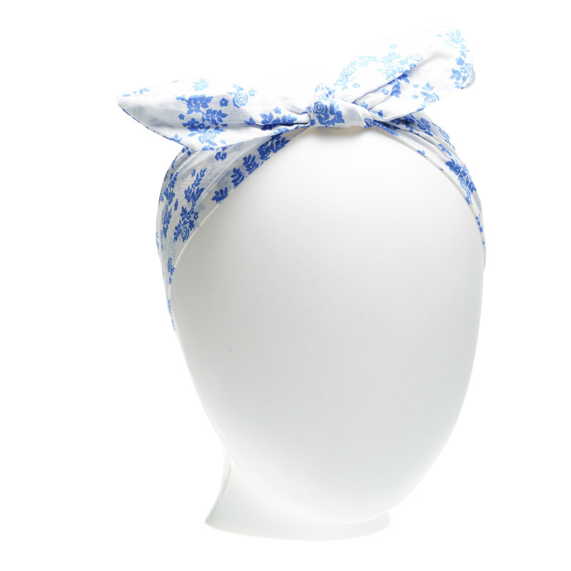 Βαμβακερή κορδέλα κεφαλιού για κορίτσι, λευκό  138084