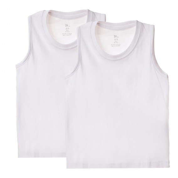 Σετ αγοριών από 2 λευκά μπλουζάκια ZY 142231 