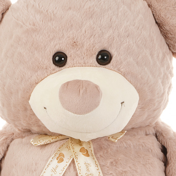 Μπεζ αρκουδάκι με κορδέλα - 100 cm Amek toys 143685 2
