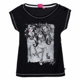 Μπλουζάκι για κορίτσια Monster High Μαύρο Monster High 143852 