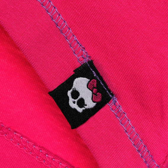 Γυναικείο μπλουζάκι από βαμβάκι με ροζ χρώμα Monster High 143874 3