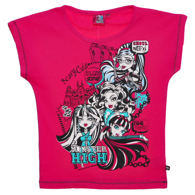 Μπλουζάκι Girls Monster High Pink Βαμβάκι  143879