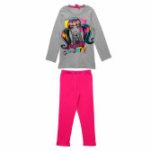 Σετ από δύο μέρη από βαμβάκι: μπλούζα και παντελόνι για ένα κορίτσι, πολύχρωμα Monster High 143903 