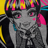 Σετ από δύο μέρη από βαμβάκι: μπλούζα και παντελόνι για ένα κορίτσι, πολύχρωμα Monster High 143905 2