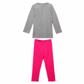 Σετ από δύο μέρη από βαμβάκι: μπλούζα και παντελόνι για ένα κορίτσι, πολύχρωμα Monster High 143908 3