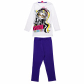 Σετ από βαμβάκι δύο τεμαχίων: μπλούζα και παντελόνι για ένα κορίτσι Monster High 143914 2