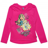 Γυναικεία μπλούζα Monster High Pink Cotton μακρυμάνικη Monster High 143988 