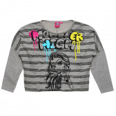 Γκρι βαμβακερή μπλούζα για κορίτσι Monster High 144004 