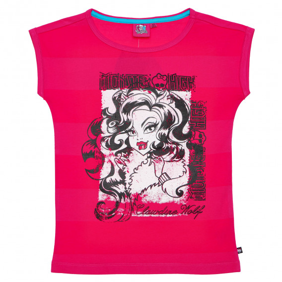 Μπλουζάκι από ροζ ροζ κορίτσια Monster High 144091 