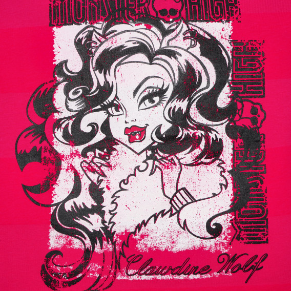 Μπλουζάκι από ροζ ροζ κορίτσια Monster High 144092 2