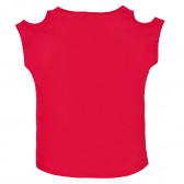 Βαμβακερό μπλουζάκι για κορίτσια, κόκκινο χρώμα Monster High 144105 4