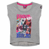 Μπλουζάκι για κορίτσια Monster High Grey Cotton Monster High 144141 