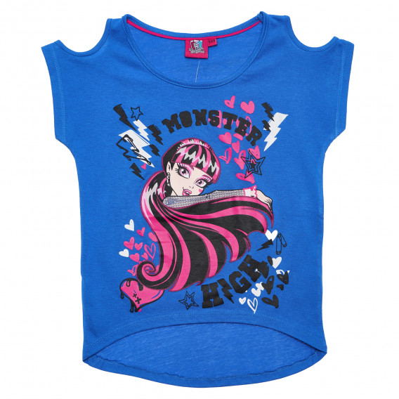 Μπλουζάκι για κορίτσια σε μπλε χρώμα Monster High 144207 