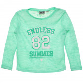 Κορίτσια Πράσινη μακρυμάνικη μπλούζα Disney 145858 