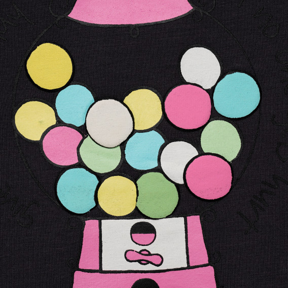 Γκρι βαμβακερή μπλούζα για ένα κορίτσι Disney 145872 2