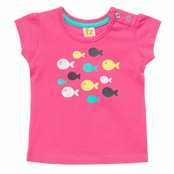 Βαμβακερό μπλουζάκι για ροζ μωρό Disney 145915 
