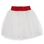 Κορίτσια κόκκινο και λευκό καρό φανελάκι με λευκή φούστα Acar 148195 6