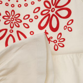  Λευκό αμάνικο βαμβακερό φόρεμα με τύπωμα Acar 148239 3
