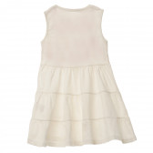  Λευκό αμάνικο βαμβακερό φόρεμα με τύπωμα Acar 148240 4