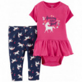 Σετ κορμάκια και παντελόνι για το μωρό Unicorn Carter's 150075 